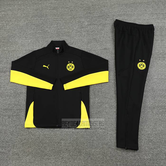 Chandal de Chaqueta del Borussia Dortmund 2024-2025 Negro